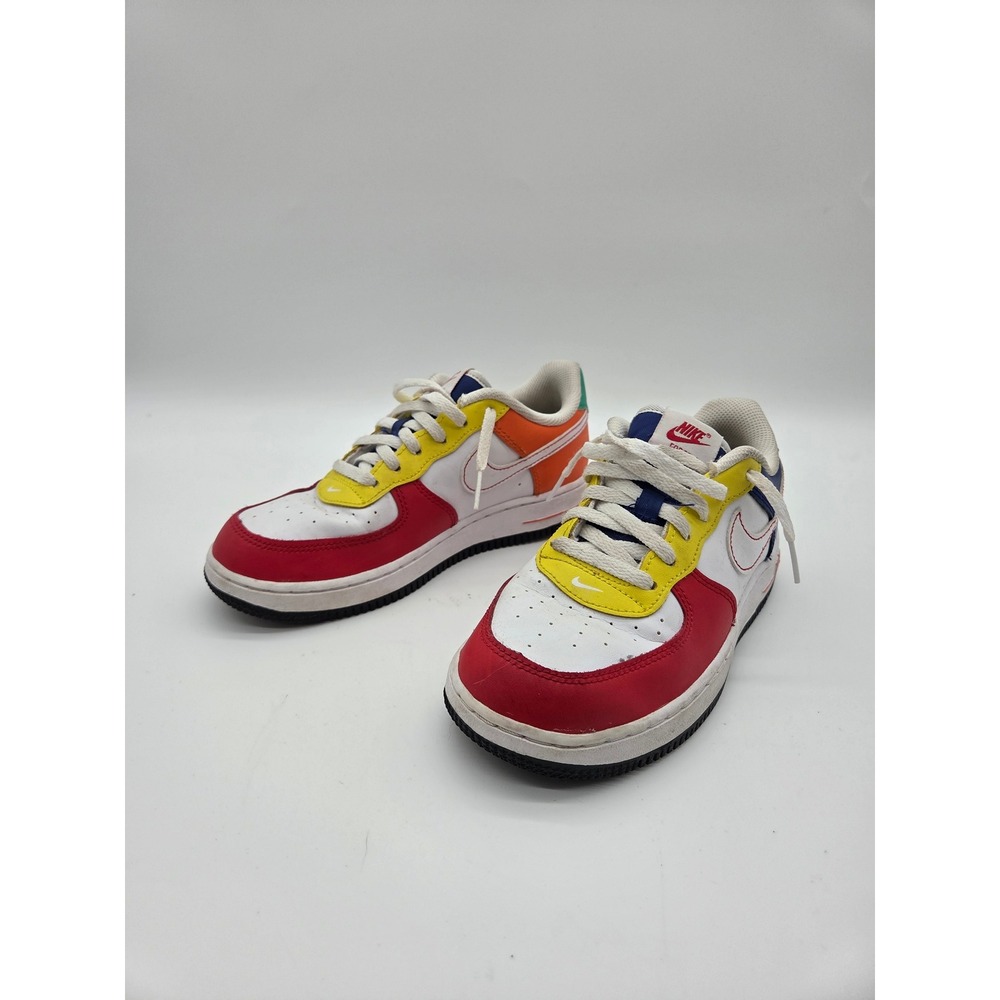 Nike Force 1 Sneakers 3Y Multi-Color Kids Low Top Athletic Shoes CU4639-100‎